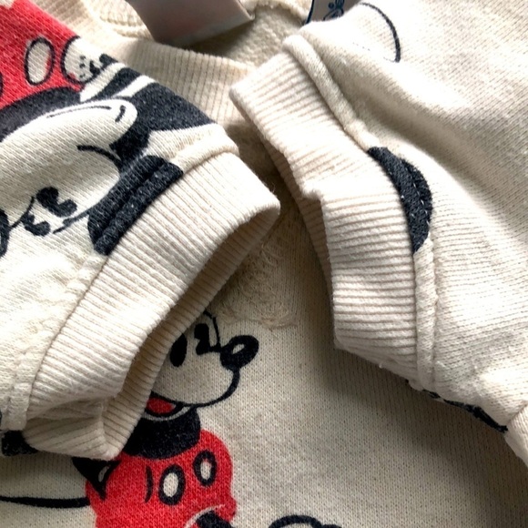 Junk Food X Disney Classic Mickey Mouse Ivory Tee Sweatshirt Unisex Girls 3T - Picture 6 of 7
